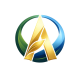 logo golden leaf a emblem